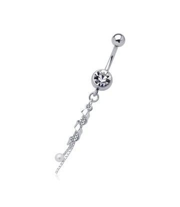 Stone Set with Chain Belly Piercing SPLP-02